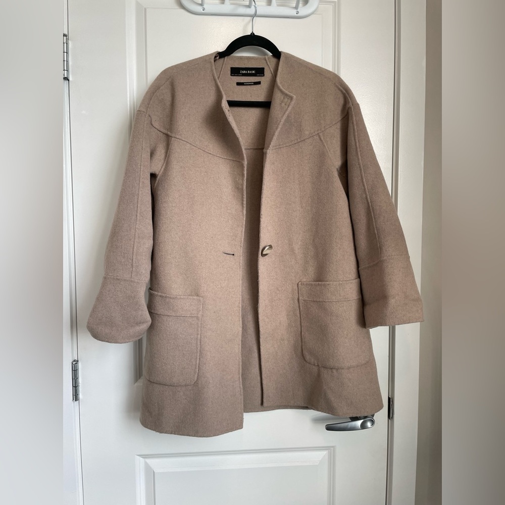 Zara camel oversized coat